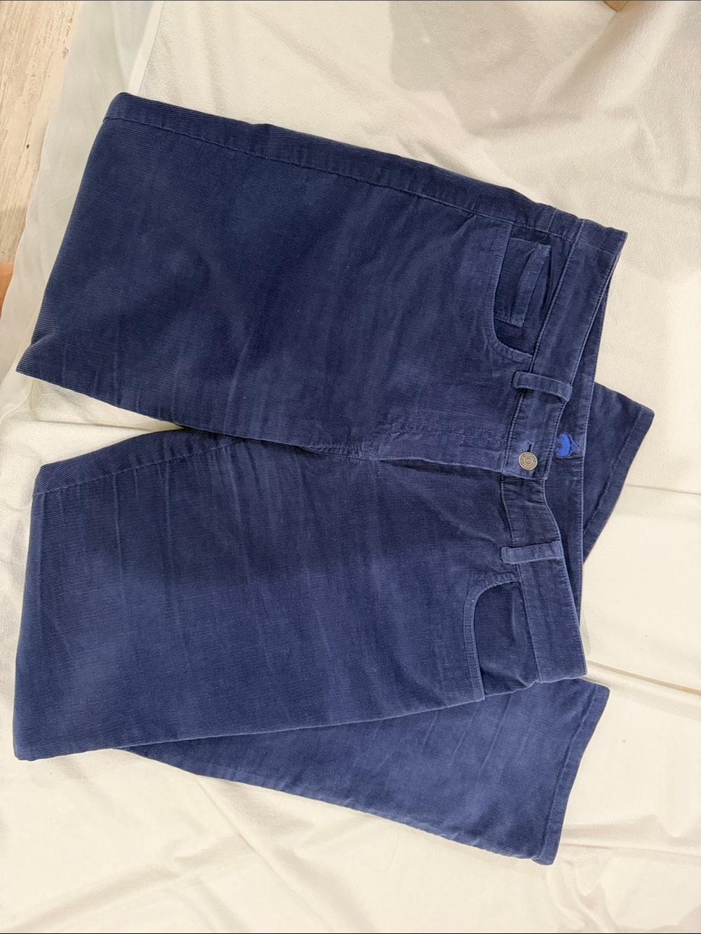 Brooks Brothers Deep Navy Straight-Leg Corduroy Pants